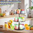 Flavor Pods Holder for Ninja Thirsti Flavored Water Drops, Rotatable Holds 15 Pods Storage Rack for Ninja Thirsties Drink System, Acrylic Pods Organizer for Ninja Thirsty, Black