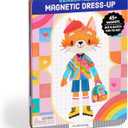 Mudpuppy Rainbow Fashion  Magnetic Dress Up Game with Illustrated Rainbow Scenes Including 2 Furry Characters and Over 40 Mix and Match Magnets Perfect for Travel