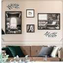 Zhengmy 2 Pieces Metal Tree Leaf Wall Decor Vine Olive Branch Leaf Wall Art Living Room, Hallway Wall Decor Outdoor Decoration(Vintage Blue)