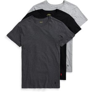 POLO RALPH LAUREN Classic Fit Undershirt w/Wicking 3-Pack Crews Andover Heather/Madison Heather/Black XL
