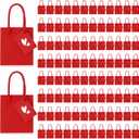 Sherr 100 Pack Mini Gift Bags Bulk, 4 x 2.75 x 4.5 Inches Paper Bags with Tags, Extra Small Paper Gift Boxes with Handles for Birthday, Party Favors, Weddings, small business(Red)