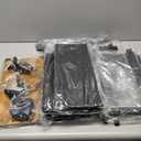 LASZOLA 5 Drawer Narrow Dresser Slim Cabinet Skinny Storage Tower Chest, Ideal for Small Spaces Bathroom Bedroom, Between Washer and Dryer, Lightweight Mobile on Wheels, Sturdy Fabric Drawers, Black