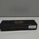 Terviiix Pencil Flat Iron for Edges & Short Hair, 3/10 Inch Small Hair Straightener for Men, Ceramic Mini Flat Iron for Pixie & Beard, 15s Fast Heat up, Dual Voltage, Auto Shut Off (Black)