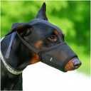 Flintstone Dog Muzzle for Large Dogs - Soft Breathable Muzzle for Large Sized Dog with Air Mesh | Adjustable Mussels for Dogs Grooming | Muzzles to Prevent Barking Chewing Allows Panting Drinking XL (XL (Snout 10" - 14"))