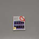 Curvlife Press on Nails Short, Acrylic Square Fake Nails with Wine red Design Full Cover False Christmas Nails Reusable Nail Kit with Nail Glue Adhesive Tabs Glue on Nails