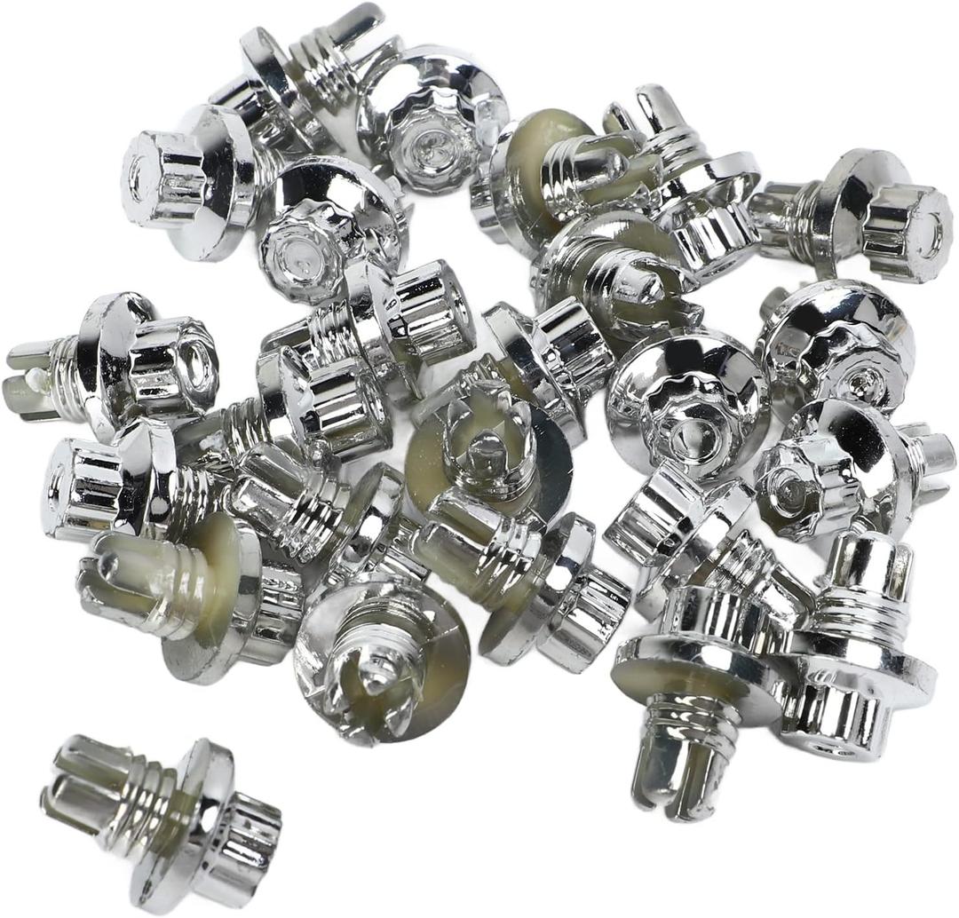 Car Wheel Rivets, 25pcs Plastic Wheel Rim Lip Rivets for AH Ds Series Wheel Rims Lip Screw Tire