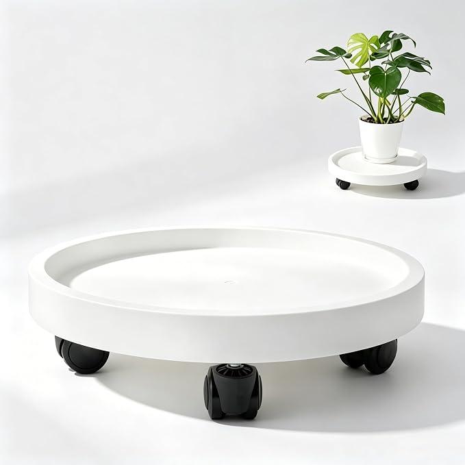 Rolling Plant Caddy 12.6 Inches，Plant Stand with Wheels for Heavy Potted Plants, Deck and Garden Use, 140Lbs Load Capacity