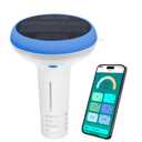 Smart Chlorine pH Monitor, Pool Chlorine Meter, Salt pH Meter for Salt Water Pool, Solar Powered Digital pH Tester, YINMIK 7 in 1 pH Chlorine Salinity ORP TDS EC Temp Test Kit for Spa, Hot Tub