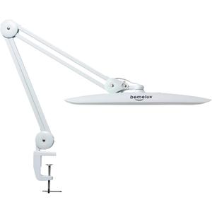 LED Nail Desk Lamp with Clamp, 117PCS LEDs, 2200 Lumens 20 Inch Metal Swivel Arm Dimming Task Lamp for Reading,Desktop Office,Workbench,Architect,Sewing,Study,Home Craft and Nail(White)
