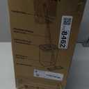 BOSHENG Mop and Bucket with Wringer Set, Hands Free Flat Floor Mop and Bucket, 3 Washable Microfiber Pads Included, Wet and Dry Use, Home Floor Cleaning System for All Floor Types and Windows