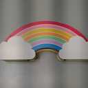 Bright Creations Rainbow Wooden Pen Holder for Desk Accessories, Cute School Supplies (12.6 x 5.04 x 2.32 In)