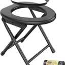 BLIKA Portable Toilet for Camping & Travel - 300LBS Weight Capacity, Folding Toilet with Removable Plastic Ring and Bags