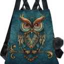 ALAZA Owl Print Ethnic Backpack Purse for Women Anti Theft Fashion Back Pack Shoulder Bag