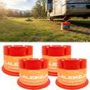 Trailer Jack Block, 6000 lbs Capacity per RV Leveling Block, Polypropylene RV Camper Stabilizer Blocks, RV Travel Accessories Use for Any Tongue Jack, Post, Foot, 5th Wheels, 4 Packs