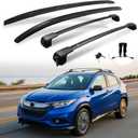 Silent Journey Roof Racks & Side Rails for Honda HR-V Vezel 2016-2022, All Black 165LBS, Set of 4, 2X Cross Bars, 2X Roof Rails
