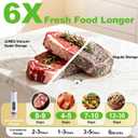 JUNEU Handheld Vacuum Sealer for Food + 30 Reusable Bags, Dry & Moist Food Compatible, Liquid Ingress Protection, Visible Water Tank, Rechargeable Food Saver for Kitchen Sous Vide, Meal Prep, Meat