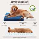 Orthopedic Dog Bed Mat Large Medium Sized Dogs, Waterproof Dog Crate Bed with Removable Cover, Washable Pet Bed with Egg Crate Foam, 35"x22", NOT Chewproof
