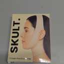 SKULT Collagen Face Sculpt Wrap for Chin & Jawline 2 PCS, Reusable Chin Strap for Sleeping, Adjustable Jawline Shaper Mask, Breathable Skin-Friendly Face Wrap (Beige)