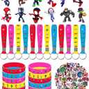 Spidey Birthday Party Supplies, 86Pcs Party Gifts and Toy Set for Spider Theme Party