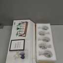 CFMOUR Plant Terrarium with Wooden Stand, Desktop Propagation Stations Glass Air Planter Metal Swivel Holder for Indoor Live Hydroponics Plants Office Home Garden Decor (5 Bulb Vase)