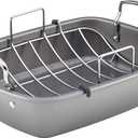 Circulon Total Bakeware Nonstick Roaster, Roasting Pan with Rack, 17-Inch x 13-Inch, Gray