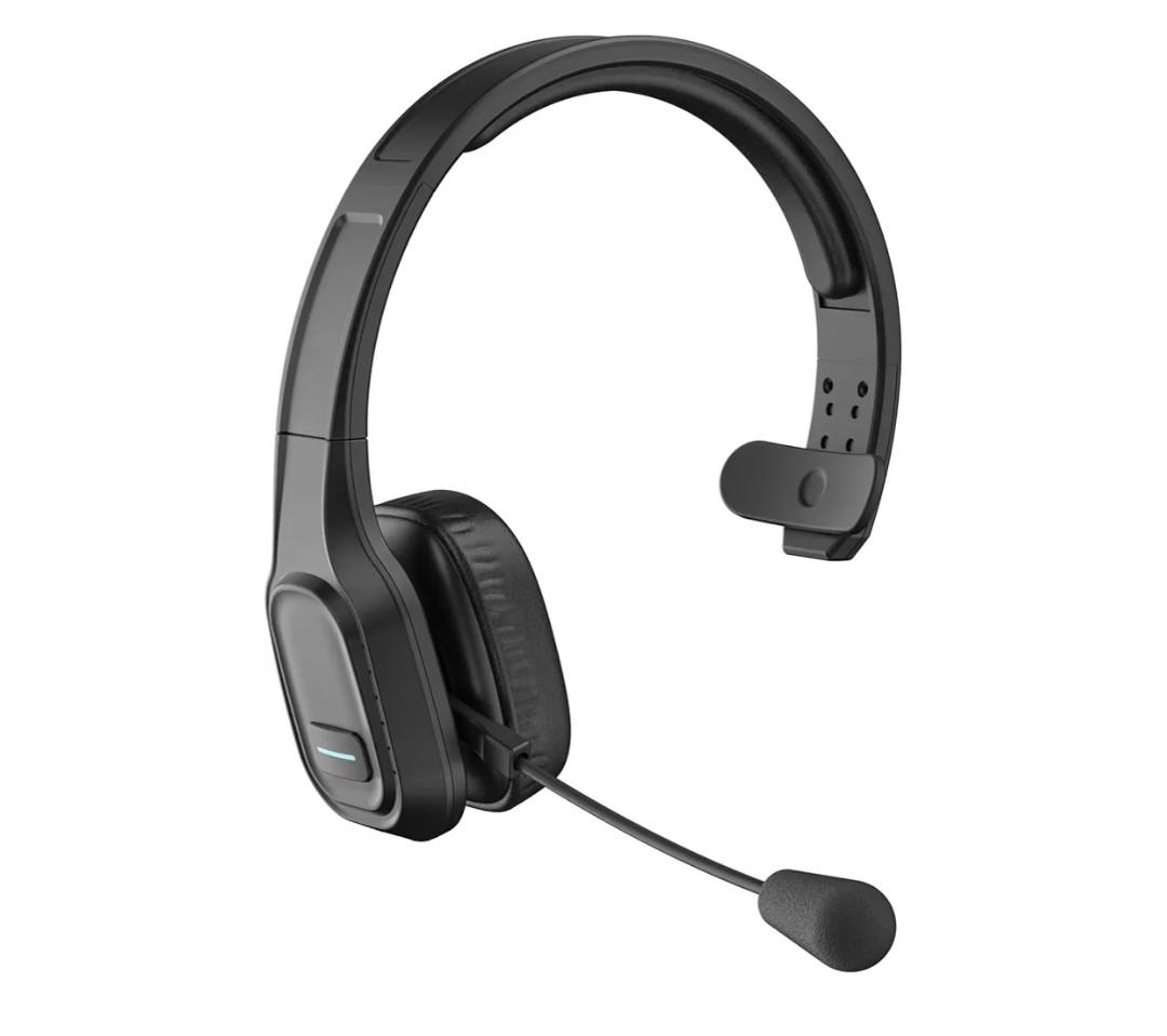 Trucker Bluetooth Headset V5.0, Wireless Headset with Noise Canceling&Mute Microphone for Cell Phones, On Ear Bluetooth Headphone for Computer, Z