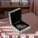 Jewelry Box For Girls Women, Eternal Rose Jewelry Organizer Box, Glass Vintage Rose Jewelry Holder For Earring, Ring, Necklace, Bracelets, Christmas Mother'S Day Valentine Jewelry Gift Box (small)