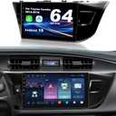 Android 15 Car Radio for Toyota Corolla 2014-2016: 10.2'' 4GB+64GB Car Stereo Upgrade Wireless CarPlay & Android Auto with WiFi 6, Bluetooth, GPS, FM/RDS, EQ, SWC, 1080P Backup Camera (JBL Version)