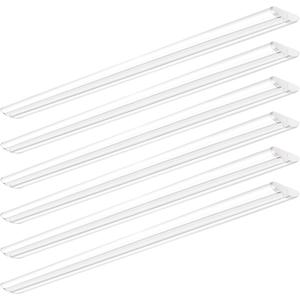 ANTLUX 8FT LED Shop Light, Ultra Slim LED Wraparounds 110W [6-lamp T8 Fluorescent Equiv.], 12500LM, 5000K, Commercial 8 Foot Strip Light, Flush Mount Garage Office Warehouse Ceiling Lighting, 6 Pack