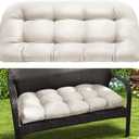 MAGIC ELEPHANT Outdoor Bench Cushion, Memory Foam Loveseat Cushion for Patio Furniture Wicker Chair, Settee Porch Swing Seat Cushion, 44 x 19 Inches (Antique White)