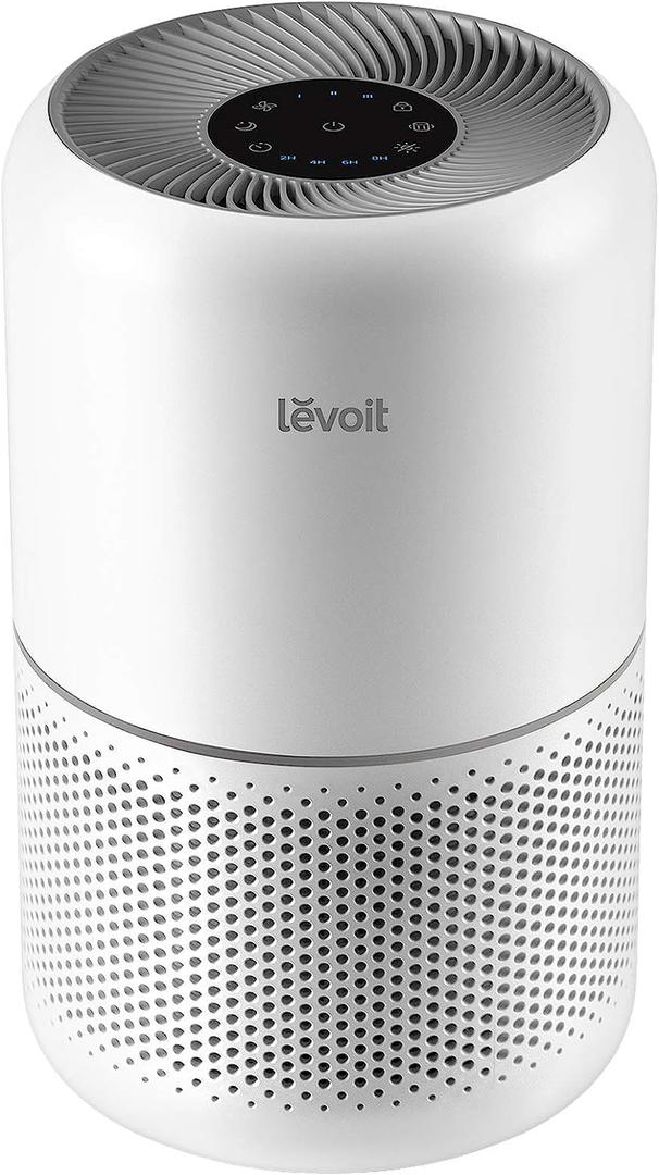 LEVOIT Air Purifier for Home Allergies Pet Hair in Bedroom, Covers Up to 1074 ft by 56W High Torque Motor, AHAM VERIFIDE, 3-in-1 Filter with HEPA Sleep Mode, Remove Dust Smoke Odor, Core300-P, White