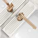 Eormoe Kitchen Sink Faucet Mat - 15.7in Diatomite Sink Protectors for Kitchen Sink, Stone Sink Splash Guard for Kitchen Counter Sink Accessories (Light Grey, 15.7'' x 3.9'')