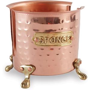 Mud Pie Kitchen Sponge Holder Caddy, Copper