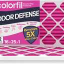 Colorfil 16x25x1 Air Filter (2-Pack) | Made in the USA | Color Changing | Remove Cat and Dog Odor | MERV 8 for Pet Hair Dander and Dust | 15.5"x24.5"x0.75" Exact Size