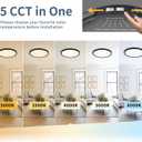15 Inch LED Flush Mount Ceiling Light, 32W Dimmable & 5CCT 3000K-6500K, 15"-2Pack