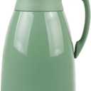 CABAX 34-Oz Thermal Carafe Coffee Bottle,1L Capacity Vacuum Insulated Portable Hot Cold Pot Thermal Carafe for Travel Camping, Green