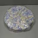 Blue and White Placemats Coasters Set of 6 Floral Round Woven Placemat Bulk Chinoiserie Braided Placemats Washable Cotton Rope Place Mats Heat Resistant Table Mats for Home Wedding Party Decor