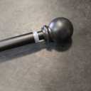 5/8" Black Tension Curtain Rod, 48-84"