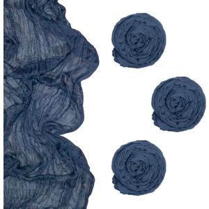 3 Pack Cheesecloth Table Runner Farmhouse Gauze Table Runner 35x120inch Boho Table Runners Rustic Wedding Decorations Wedding Table Runners for Bridal Shower Baby Shower Boho Table Dcor(Denim Blue)