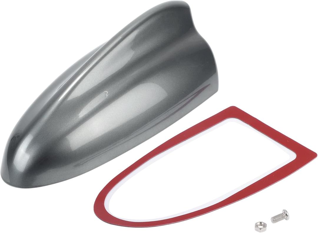 Shark Fin Antenna Cover, AM/FM Signal Roof Aerial Universal for Car Auto SUV Truck Offroad ABS Material with Adhesive Base Gray