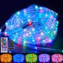 Brightown Rope Lights Outdoor, 33 FT 24 Color Changing String Lights with Remote, 100 LED String Lights Indoor Bedroom, Rope Light for Outside, Waterproof Christmas Lights for Outdoor Decoration