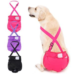 3 Pack Avont Washable Female Dog Diaper with Suspender, Reusable Girl Doggie Diapers for Small Medium Large Doggy in Heat Cycle Period Incontinence -M