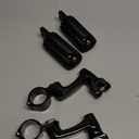 XFMT 1.25" 32 mm Long Angled Adjustable Highway Foot Pegs Peg Mount For Harley Davidson (Black Style 1)