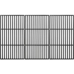 Uniflasy Cast Iron Cooking Grate for Char-Griller 1624 Smokin' Champ Charcoal Grill Horizontal Smoker Grates Replacement Parts for Chargriller Set of 3