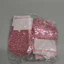 Realspring 12 Pcs Mini Sequin Christmas Stocking Bulk Mini Stockings Xmas Socks Bulk Christmas Tree Decoration for Home Party Sparkle Socking (Pink)
