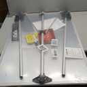 VIZ-PRO Magnetic Whiteboard Easel, 36 x 24 Inches, Portable Dry Erase Board Height Adjustable for School Office and Home (Silver)