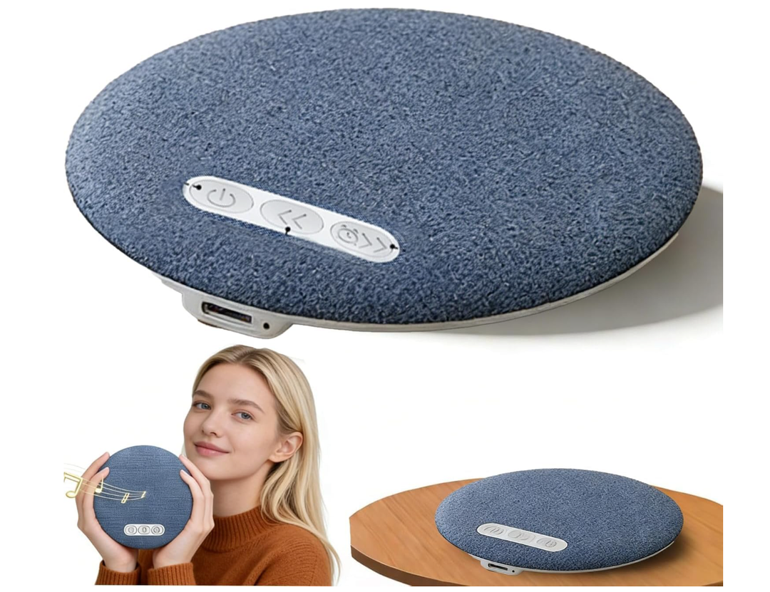 Bluetooth Pillow Speaker for Sleeping,2026 Upgraded Ultra -Thin Wireless Under Pillow Speaker with Stereo Bass, White Noise Timer, Private Sound Aid for Side Sleeper (Blue)