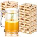 Tioncy 36 Pcs Mini Wooden Pallets Wood Pallet Coasters Crafts Rustic Square Bar Coasters for Hot Cold Beverage Drink Wine Beer Table Protection, 4" x 4" x 0.6"