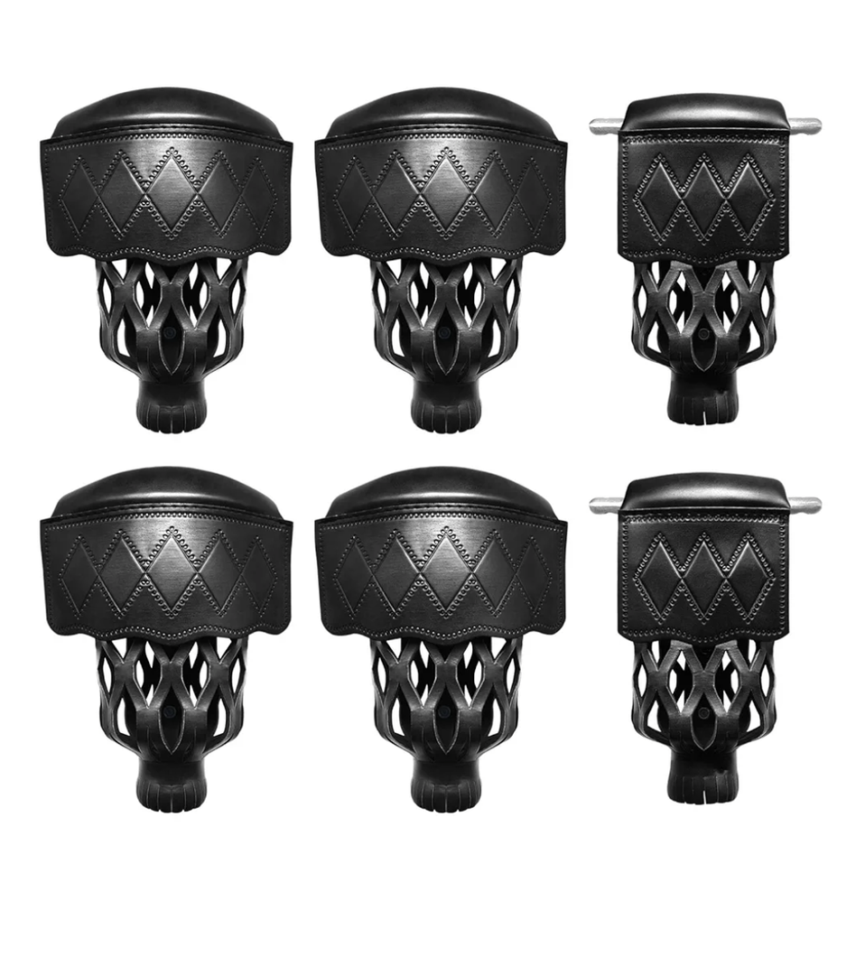 Billiard Pool Table Pockets Heavy Duty PU Leather Billiard Pockets Set of 6，Including 4 Corner Pockets and 2 Side Pockets,Black