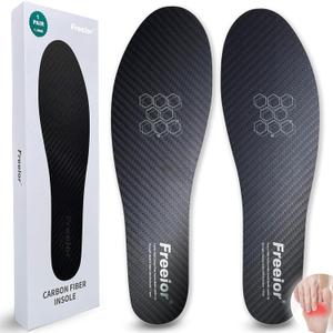 Carbon Fiber Insole for Pain Relief of Turf Toe, Hallux Rigidus and Limitus, Foot Fractures Recovery, Rigid Thin Foot Plate Carbon Fiber Shoe Inserts for Men Women 1 Pair 9.05" - 230mm